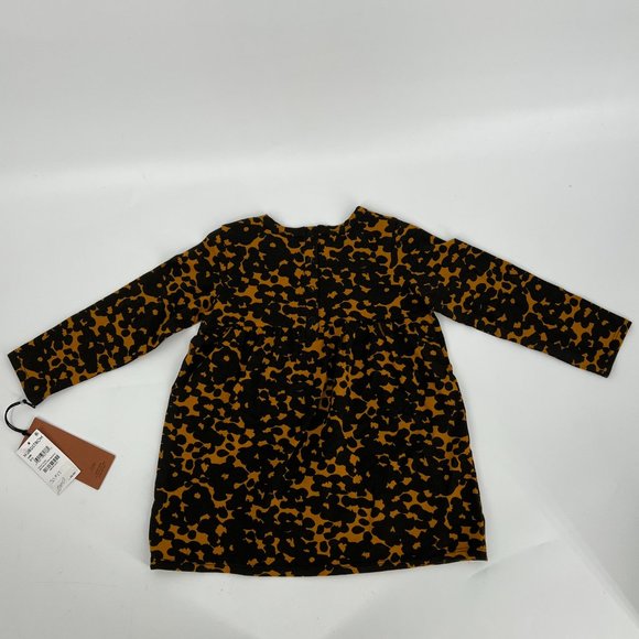 Nordstrom Babies Kids Cristina Martinez Graphic Dress Brown Bloom Smudge 24M NWT - Picture 3 of 7